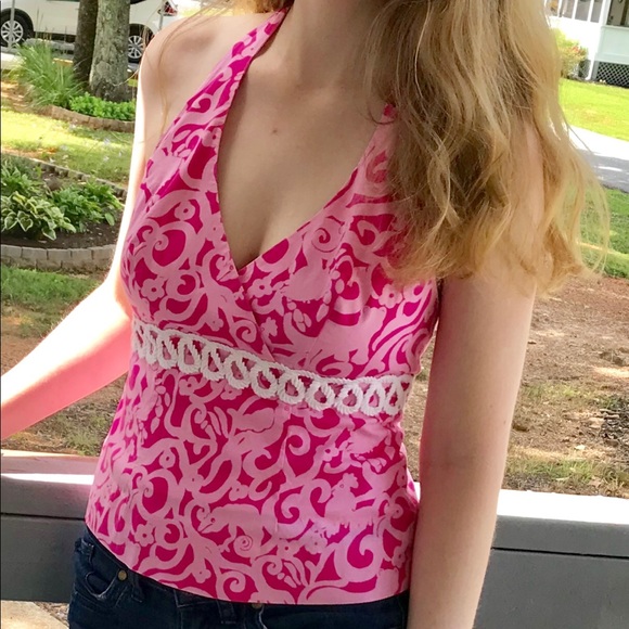 Lilly Pulitzer Tops - Lilly Pulitzer Pink Halter Top Lilly Pulitzer Tops - Lilly Pulitzer Pink Halter Top